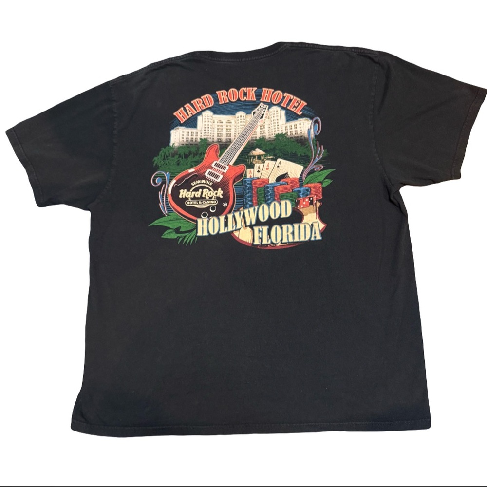 Vintage Hard Rock Hotel & Casino Hollywood FL Men’s Black T Shirt size XXL
